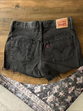 Levi's Black Denim Jean Shorts